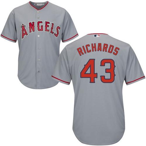 Angels #43 Garrett Richards Grey Cool Base Stitched Youth MLB Jersey
